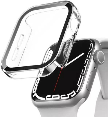 Aenoko Edge To Edge Tempered Glass for Apple Watch Series 3 Series 2 42mm, Compatible with Apple Watch Series 3 & Series 2 42mm with Built in Tempered Glass Screen Protector-All Around Hard PC Case Overall Protective Cover for iWatch-Clear(Pack of 1)