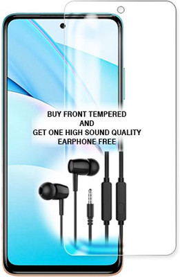 SOMTONE Tempered Glass Guard for Xiaomi Mi 10T Lite 5G FRONT TEMPERED GLASS BUY AND GET ONE HIGH SOUND QUALITY EARPHONE FREE(Pack of 1)