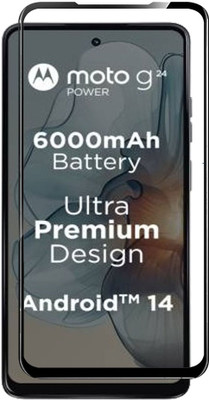 BRENZZ Edge To Edge Tempered Glass for MOTO g24 Power, MOTOROLA g24 Power(Pack of 1)
