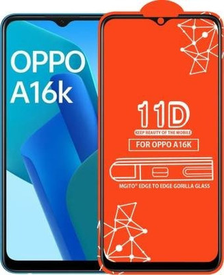 FlipSmartGuard Edge To Edge Tempered Glass for Oppo A16K(Pack of 1)
