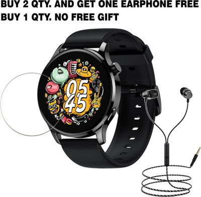 SOMTONE Tempered Glass Guard for T6 Smartwatch BUY 2 QTY AND GET ONE EARPHONE FREE(Pack of 1)