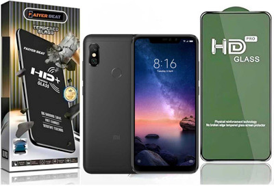 FAIYER BEAT Tempered Glass Guard for Premium high definition Tempered Glass For REDMI NOTE 6 (high definition finish,Pack Of 1) Advanced gaming high definition Full Screen Coverage Screen Protector for REDMI NOTE 6(Pack of 1)