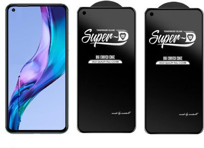 ELEF Tempered Glass Guard for OnePlus 9r HD Plus Super D Full Glue Edge to Edge Tempered Glass(Pack of 2)