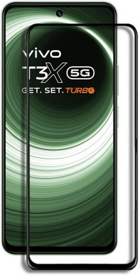 Caseline Tempered Glass Guard for vivo T3x 5G, vivo T3x5g(Pack of 1)
