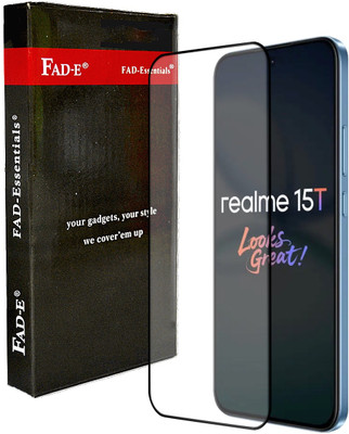 FAD-E Edge To Edge Tempered Glass for Realme 15T 5G, realme 15T(Pack of 1)