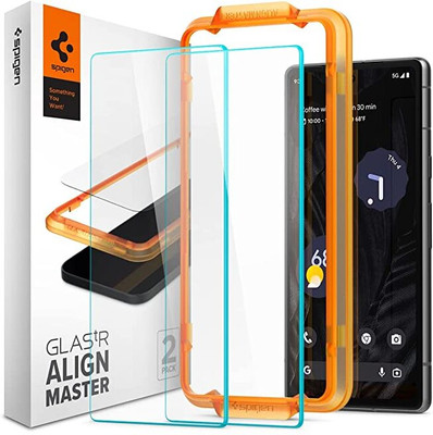 Spigen Tempered Glass Guard for Google Pixel 7a(Pack of 2)