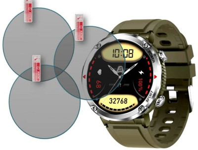KHWABEEDA Tempered Glass Guard for FIRE- BOLTT SPHERE 1.6 SMART WATCH TEMPERED GLASS (PACK OF 3)(Pack of 3)