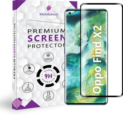 Mobliebies Tempered Glass Guard for Oppo Find X2 5G Full Glue Curved Screen Protector - ( Non-UV Glass )(Pack of 1)