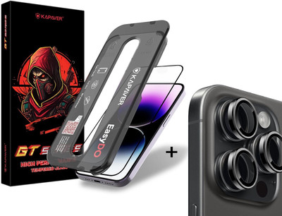 Kapaver Tempered Glass Guard for Apple iPhone 15 Pro Max(Pack of 1)