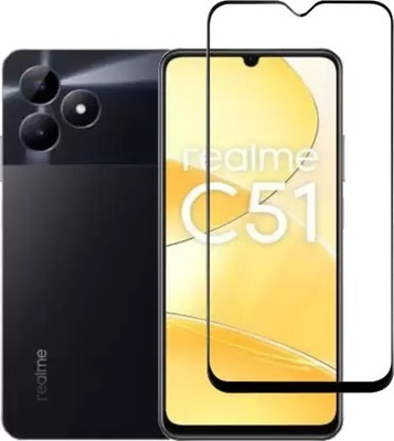 COVJ Tempered Glass Guard for REALME C51 Tempered Glass | Screen Protector Full HD Quality Tempered Glass Anti-Scratch Edge to Edge Coverage with Easy Installation Kit(Pack of 1)