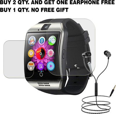 SOMTONE Tempered Glass Guard for GIXON Q18 SMART WATCH BUY 2 QTY AND GET ONE EARPHONE FREE(Pack of 1)