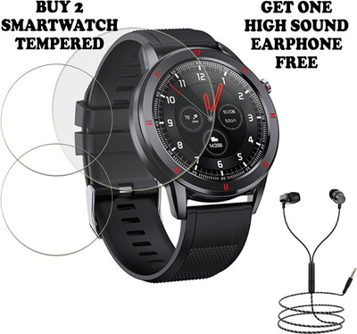 ARBAN Tempered Glass Guard for AQFIT W15 SMART WATCH BUY PACK 2 AND GET ONE EARPHONE FREE(Pack of 2)