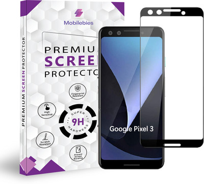 Mobilebies Tempered Glass Guard for Google Pixel 3A XL Full Glue Curved Screen Protector - ( Non-UV Glass )(Pack of 1)