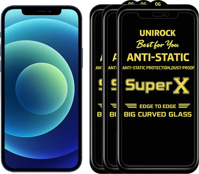 Unirock Tempered Glass Guard for Apple iPhone 12(Pack of 3)