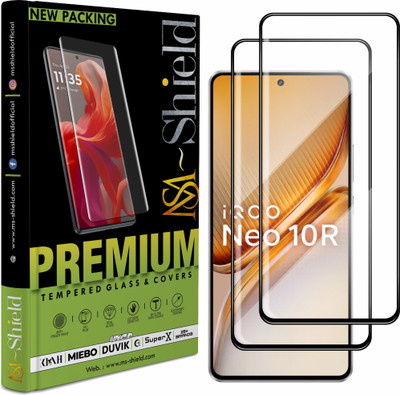 MS-Shield Tempered Glass Guard for iQOO Neo 10R 5G, Advanced HD+ Gorilla Glass Protection(Pack of 2)