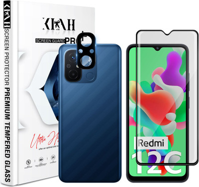 KLAH Tempered Glass Guard for Redmi 12C, With Camera Lens Protector(Pack of 1)