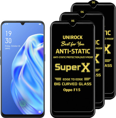 Unirock Tempered Glass Guard for Oppo F15(Pack of 3)