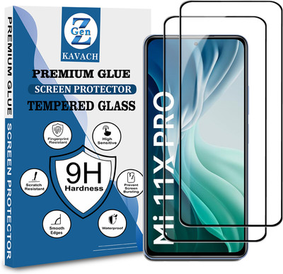 Genz Kavach Tempered Glass Guard for Xiaomi Mi 11X Pro 5G, xiaomi mi 11x pro 5g, XIAOMI MI 11X PRO 5G Premium Screen Protector Guard with Easy Installation Kit(Pack of 2)