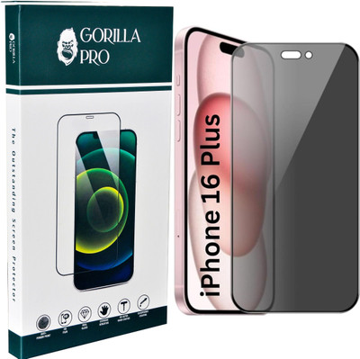 GORILLA PRO Tempered Glass Guard for Apple iPhone 16 Plus ( Privacy )(Pack of 1)