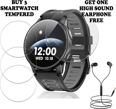 ARBAN Tempered Glass Guard for SENBONO S20 SMART WATCH PACK-3 BUY AND GET ONE EARPHONE FREE(Pack of 3)
