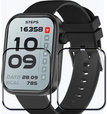 tombik Tempered Glass Guard for 9edc-Zebronics Unbeatable 3 Smartwatch(Pack of 2)