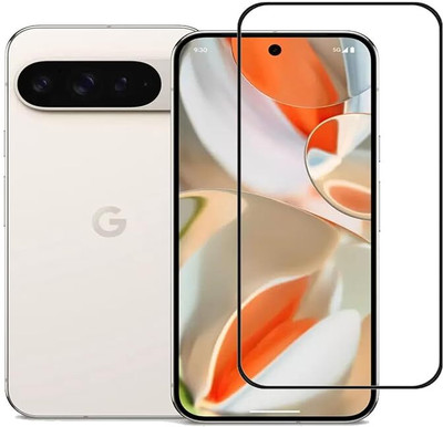 YOUTH MOBI Tempered Glass Guard for Google Pixel 9 Pro XL (Black) Edge to Edge Coverage with Easy Installation Kit(Pack of 1)