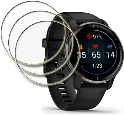 MUTAALI Tempered Glass Guard for Garmin Venu 2 Plus smart watch(Pack of 3)