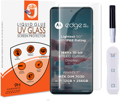 STP FEEL Tempered Glass Guard for Moto Edge 40 Neo, Moto Edge 30 Fusion, Motorola Edge 40 Premium border Less screen Guard With Installation Kit(Pack of 1)