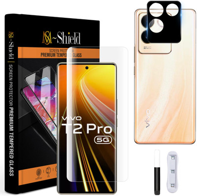 MS-Shield Tempered Glass Guard for Vivo T2 Pro 5G, With Camera Lens Protector(Pack of 1)