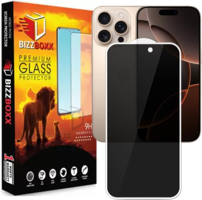 BizzBoxx Tempered Glass Guard for Apple iPhone 16 Pro, iPhone 16 Pro, iPhone 16pro, 16 pro, Precise Curved Edges, Scratch Guard, Privacy temper glass guard, screen guard, temper glass, Privacy(Pack of 1)