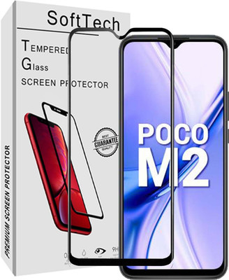 SoftTech Tempered Glass Guard for Poco M2, Mi Redmi 9(Pack of 1)