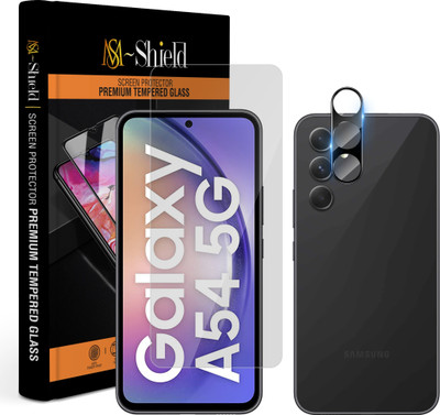 MS-Shield Tempered Glass Guard for Samsung Galaxy A54 5G, With Camera Lens Protector(Pack of 1)
