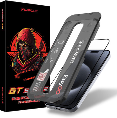 Kapaver Tempered Glass Guard for Apple iPhone 15 Pro(Pack of 1)