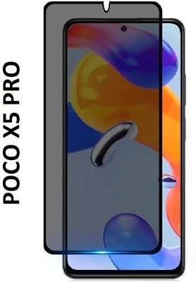Maxboost Tempered Glass Guard for Poco X5 Pro Edge to Edge 9H Anti-Spy Tempered FHD Combo Pack(Pack of 2)