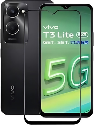 Sarju Edge To Edge Tempered Glass for Vivo T3 Lite 5G, Vivo T3 Lite, T3 Lite 5G, Vivo Y18, Vivo Y18T, Vivo Y18e, iQOO Z9 Lite 5G(Pack of 1)