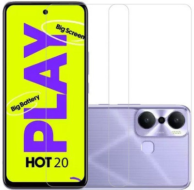 HOBBYTRONICS Tempered Glass Guard for Infinix Hot 20 Play(Pack of 2)