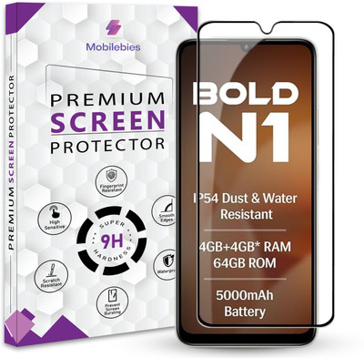 Qoisa Tempered Glass Guard for Lava Bold N1 Elite Screen Protector Guard with Easy Installation Kit(Pack of 1)