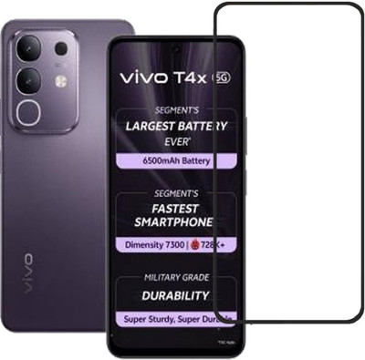COVJ Tempered Glass Guard for Vivo T4x 5G, vivo T4x 5G(Pack of 1)