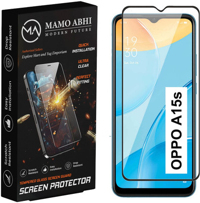 yug emporium Tempered Glass Guard for Oppo A15s Super-X Heavy Toughened Tempered Glass(Pack of 1)