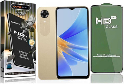 FAIYER BEAT Tempered Glass Guard for Premium high definition Tempered Glass For oppo a17k (high definition finish,Pack Of 1) Advanced gaming high definition Full Screen Coverage Screen Protector for oppo a17k(Pack of 1)