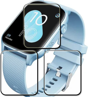 tombik Tempered Glass Guard for 76wa-boAt Ultima Ember Smartwatch(Pack of 3)