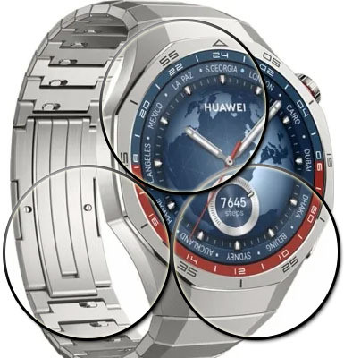 tombik Tempered Glass Guard for 98ccr-Huawei Watch GT 5 Pro 46mm(Pack of 3)