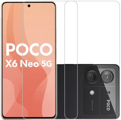 HOBBYTRONICS Tempered Glass Guard for POCO X6 Neo 5G, POCO X6 Neo(Pack of 2)
