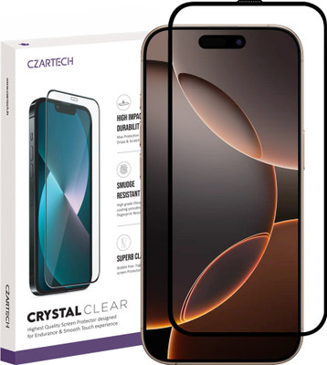 CZARTECH Tempered Glass Guard for Apple iPhone 16 Pro(Pack of 1)