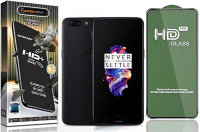 FAIYER BEAT Tempered Glass Guard for Premium high definition Tempered Glass For ONEPLUS 5 (high definition finish,Pack Of 1) Advanced gaming high definition Full Screen Coverage Screen Protector for ONEPLUS 5(Pack of 1)