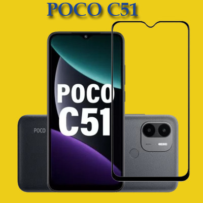 AKSHUD Tempered Glass Guard for poco c51, POCO C51(Pack of 1)