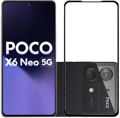 ALFA URBAN Tempered Glass Guard for Poco X6 Neo Edge To Edge HD+ Tempered Glass Full Screen Coverage with Easy Installation(Pack of 1)