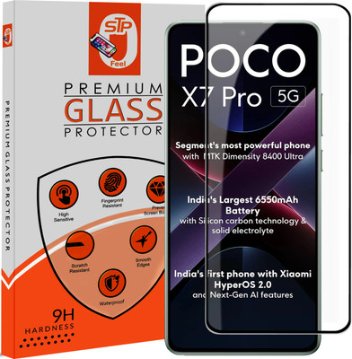STP FEEL Tempered Glass Guard for Poco X7 Pro 5G Premium Screen Protector Guard with Easy Installation Kit(Pack of 1)