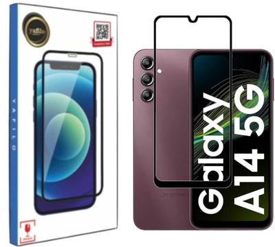 YAFILO Tempered Glass Guard for Samsung Galaxy A14 / A14 5G / F14 5G / M14 5G Edge-to-Edge Full Screen Protector HD+ with Easy Self-Installation Kit(Pack of 1)