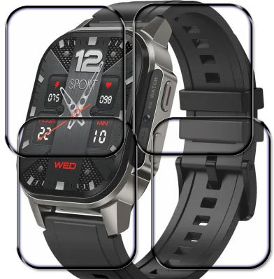 tombik Tempered Glass Guard for 61edc-Rogbid Model C Smartwatch(Pack of 4)